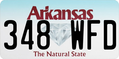 AR license plate 348WFD