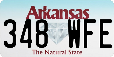 AR license plate 348WFE