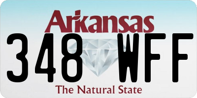 AR license plate 348WFF