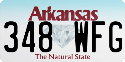 AR license plate 348WFG