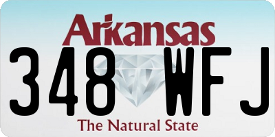 AR license plate 348WFJ