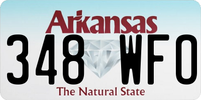 AR license plate 348WFO