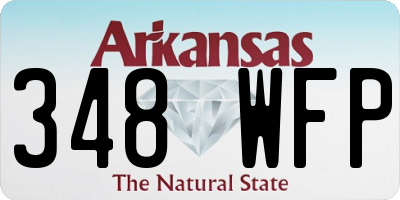 AR license plate 348WFP