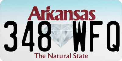AR license plate 348WFQ