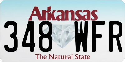 AR license plate 348WFR