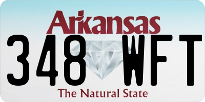 AR license plate 348WFT