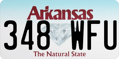 AR license plate 348WFU