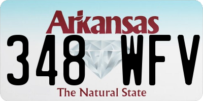 AR license plate 348WFV