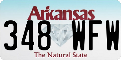 AR license plate 348WFW