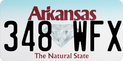 AR license plate 348WFX
