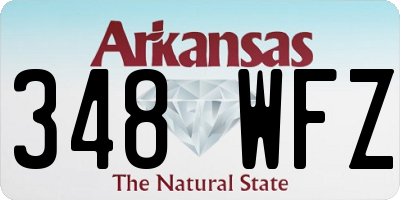AR license plate 348WFZ