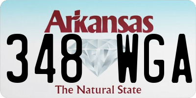 AR license plate 348WGA