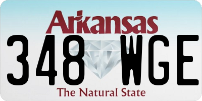 AR license plate 348WGE