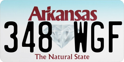 AR license plate 348WGF