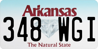AR license plate 348WGI