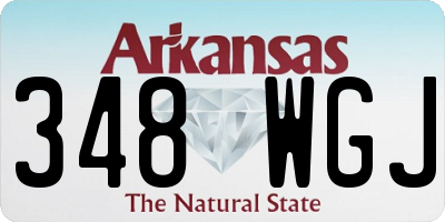 AR license plate 348WGJ