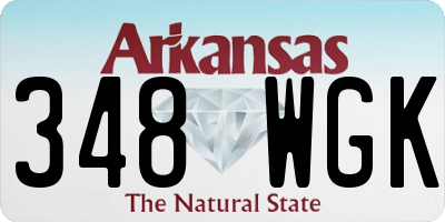 AR license plate 348WGK