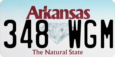 AR license plate 348WGM