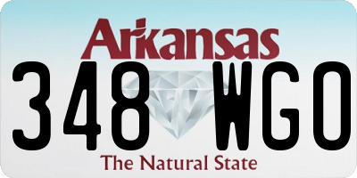 AR license plate 348WGO