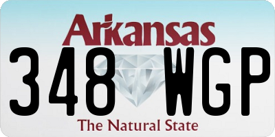 AR license plate 348WGP