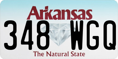 AR license plate 348WGQ