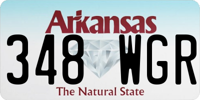 AR license plate 348WGR