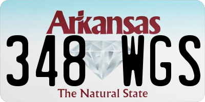 AR license plate 348WGS