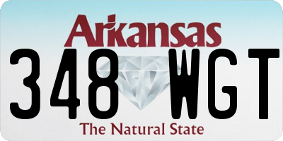 AR license plate 348WGT
