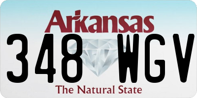AR license plate 348WGV
