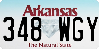 AR license plate 348WGY