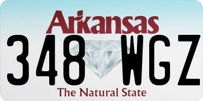 AR license plate 348WGZ