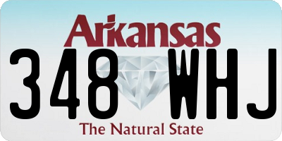 AR license plate 348WHJ