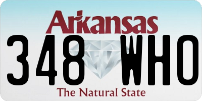 AR license plate 348WHO