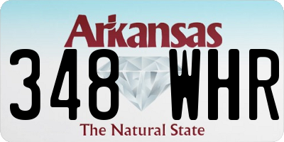 AR license plate 348WHR