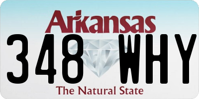 AR license plate 348WHY