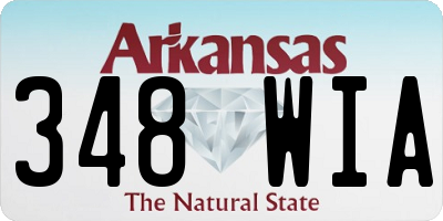 AR license plate 348WIA