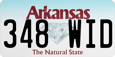 AR license plate 348WID