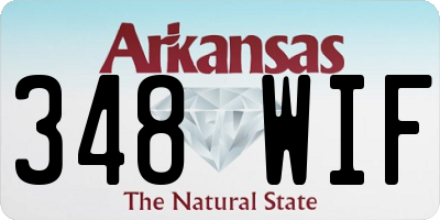 AR license plate 348WIF