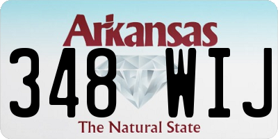 AR license plate 348WIJ
