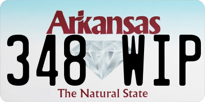 AR license plate 348WIP