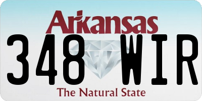 AR license plate 348WIR