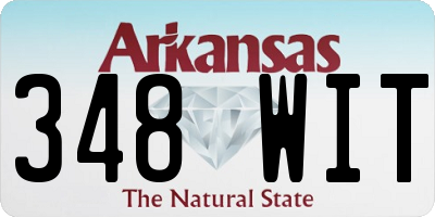 AR license plate 348WIT