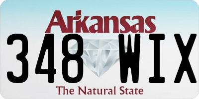 AR license plate 348WIX
