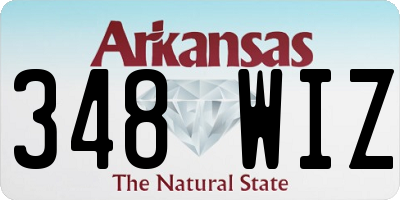 AR license plate 348WIZ