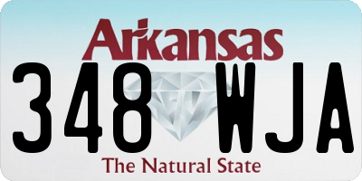 AR license plate 348WJA