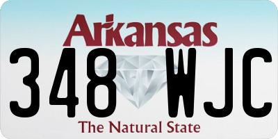 AR license plate 348WJC