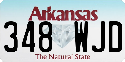 AR license plate 348WJD