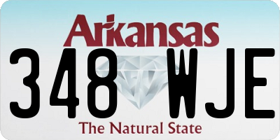 AR license plate 348WJE