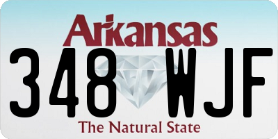 AR license plate 348WJF