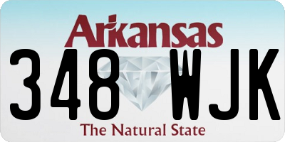 AR license plate 348WJK